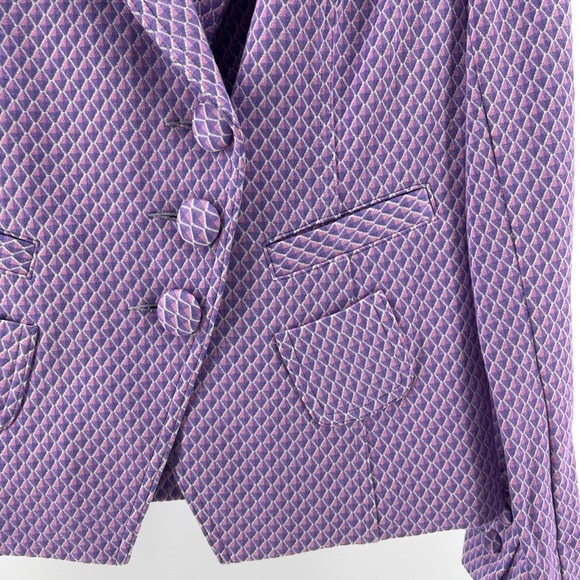 Cabi Imperial Blazer in Sugar Plum Geometric Print, Women's Small - Picture 5 of 11